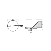 Ritning på Zinkanod Yamaha, motor, 67F-45371-00, 0.391kg, R801140 - AnodeFactory
