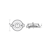 Aluminiumanod Volvo Penta SD 120, motoranod, VP851983 - 876287, 0.21KG - AnodeFactory